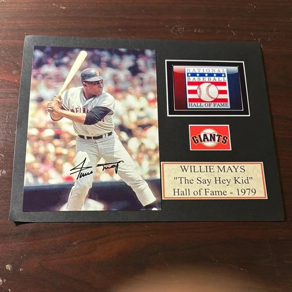 Willie Mays Hall of Fame Plaque